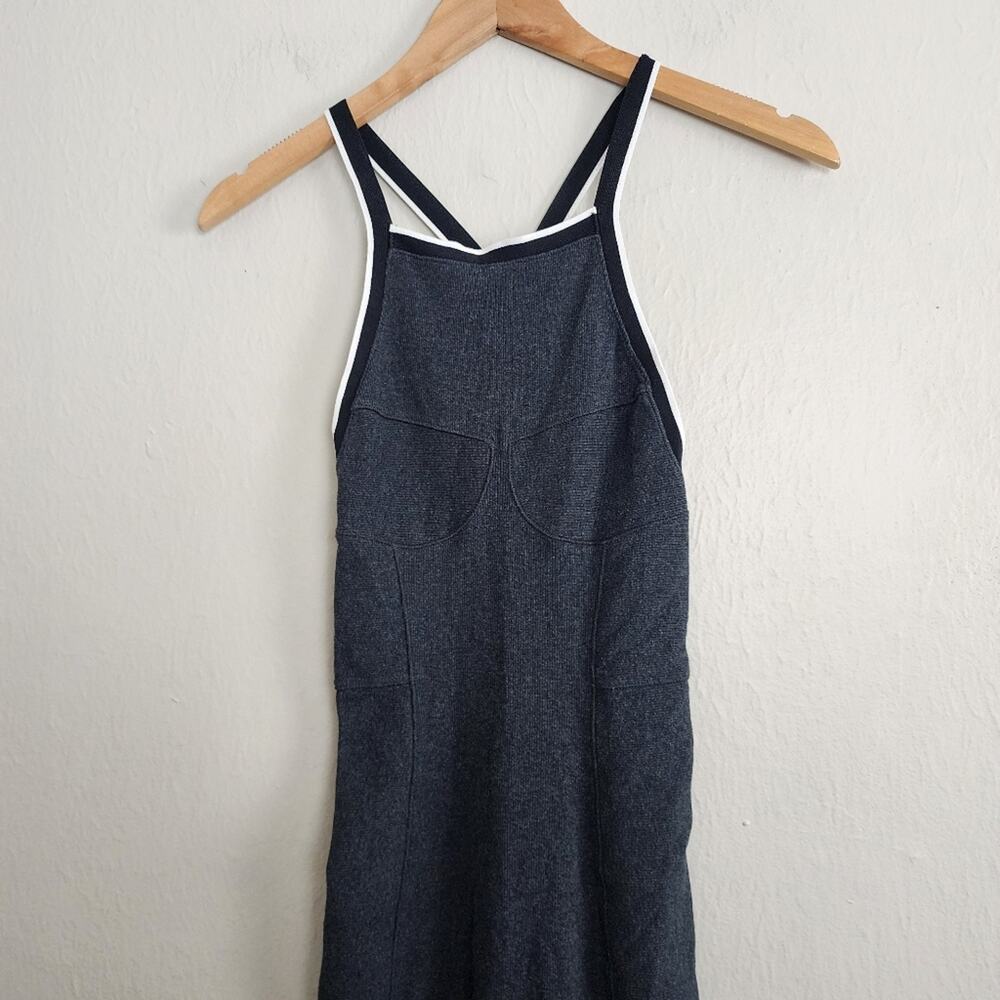 Rag & Bone Watts Engineered Knit Midi Dress Heather Grey Racerback XXS - Picture 5 of 10